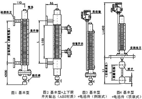 石灰水液位計結(jié)構(gòu)特點圖